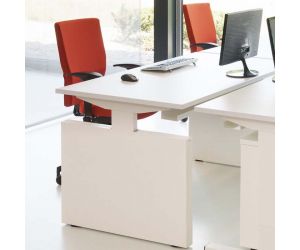 Bureau maroon met wang wit